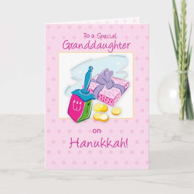 Granddaughter on Hanukkah Holiday Card (Front)