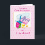 Granddaughter on Hanukkah Holiday Card<br><div class="desc">Fully designed card on inside. Available card for Grandson on Hanukkah also.</div>