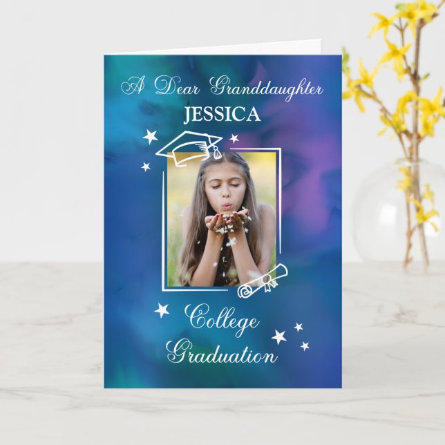 Granddaughter Personalize College Graduation Quote Card