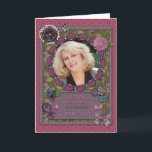 Granddaughter, Photo card for a birthday<br><div class="desc">Say Happy Birthday with a delightful scrap-booking crafts effect card. Add a picture of the birthday girl to personalize this wonderful card. With lots of flowers,  butterflies,  and bows,  this card is sure to delight. Copyright Norma Cornes. Please note this is a printed card.</div>