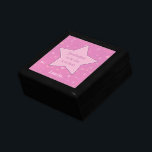 Granddaughter Pink Star Heart Keepsake Box<br><div class="desc">This is a wonderful jewelry or gift box for a grandparent to give to a granddaughter. It features your customized text on a pink heart bordered in white and maroon, and placed on a pretty pink confetti background of hearts and stars. Currently, the heart says "Granddaughters are the stars in...</div>