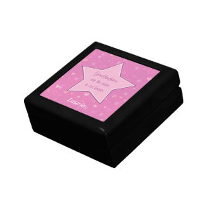 Granddaughter Pink Star Heart Keepsake Box