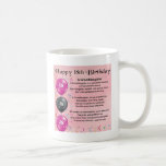 Granddaughter Poem - 18th Birthday Coffee Mug<br><div class="desc">A great gift for a special granddaughter on her 18th Birthday</div>