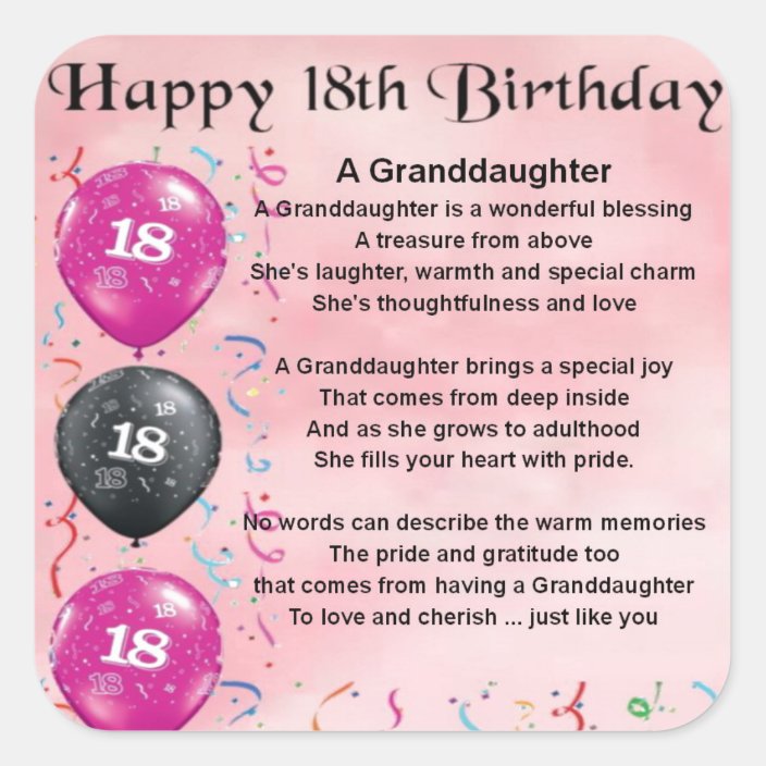 What To Say To Your Granddaughter On Her 18th Birthday