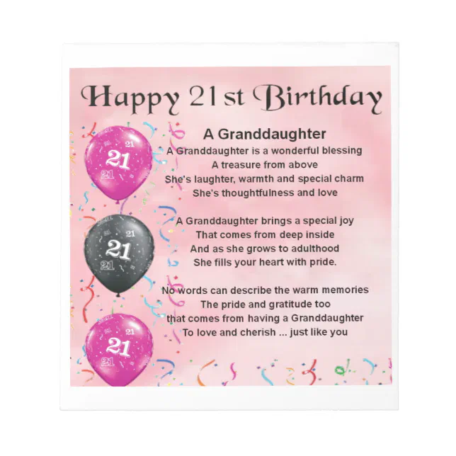 Grandbabe Poem St Birthday Notepad Zazzle