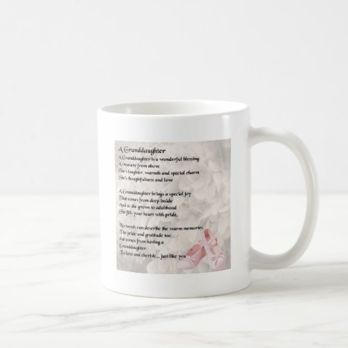 Granddaughter Poem _ Ballet Shoes Design Coffee Mug