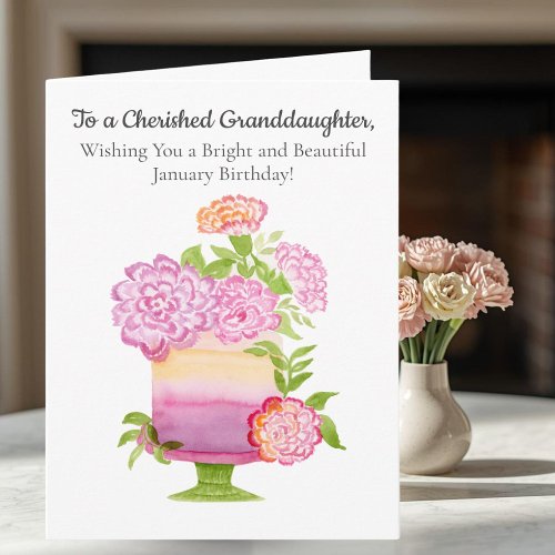 Granddaughter Purple Carnations January Birthday