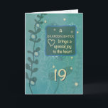 Granddaughter Religious 19th Birthday Hand Drawn Card<br><div class="desc">Do you still remember those times when you would just carry her on your lap? Now she has grown into beautiful young lady,  but still your beautiful granddaughter remains a blessing to you. Remind her of this when she celebrates her 19th birthday. This card is perfect to do that.</div>