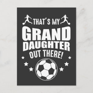Granddaughter Soccer Girl Proud Grandparents Postcard