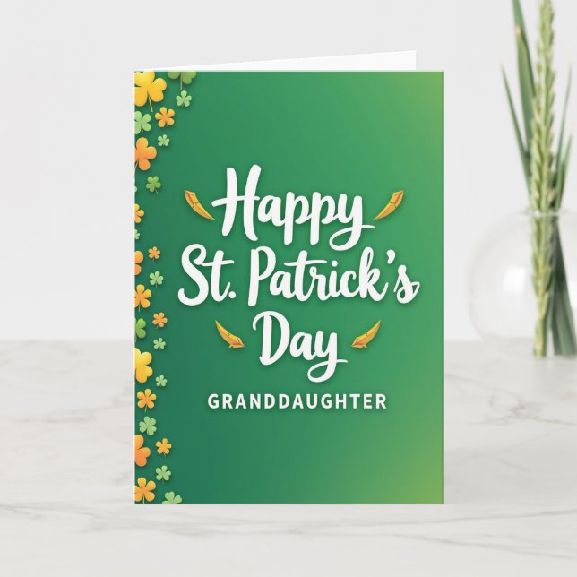 Granddaughter St Patricks Day Card (Front)