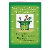 Granddaughter, St. Patrick's Day Hat with Flowers (Front)