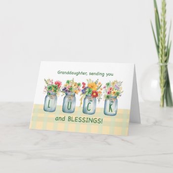 Granddaughter St. Patricks Day Luck And Blessings Card by Religious_SandraRose at Zazzle