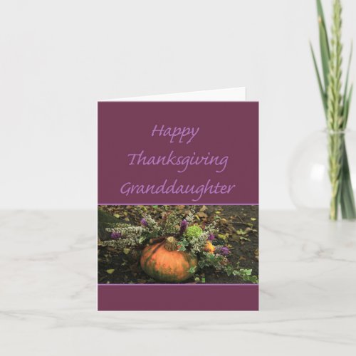 Granddaughter Thanksgiving Card