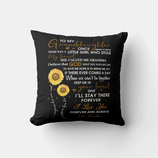 Granddaughter Throw Pillow (Front)