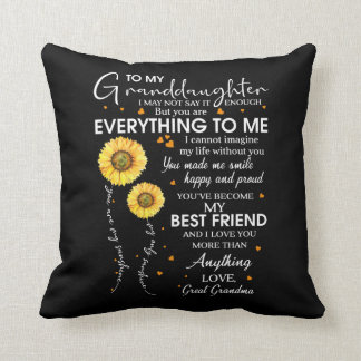 Granddaughter Throw Pillow