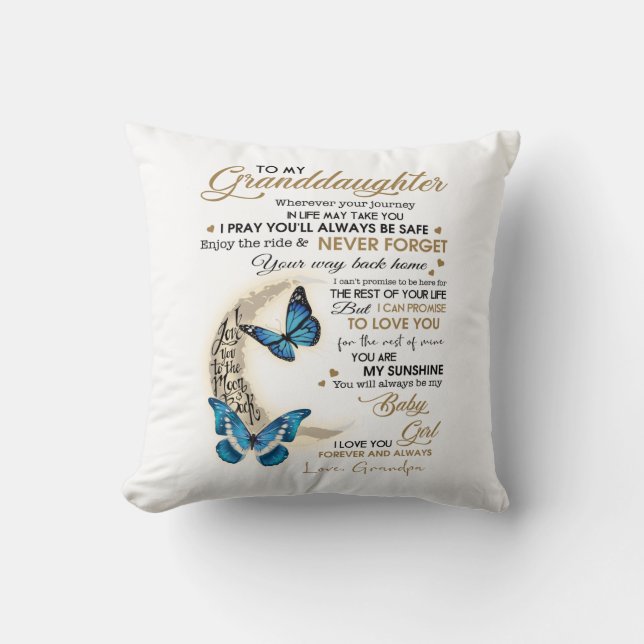 Granddaughter Throw Pillow (Front)