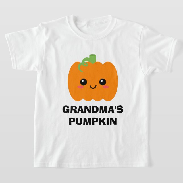 Granddaughter Tshirt, Grandma Pumpkin Thanksgiving T-Shirt (Laydown)