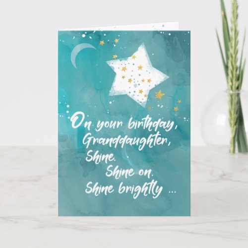 Granddaughter Tween or Teen Birthday Night Sky Card