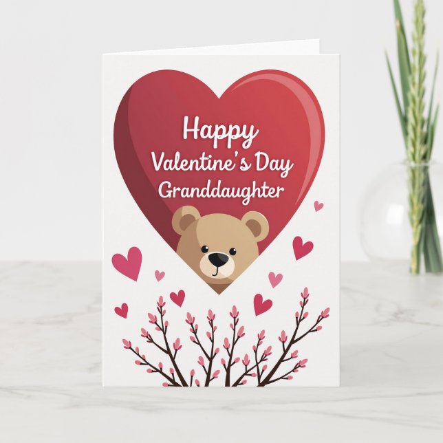 Granddaughter Valentine Love Card (Front)