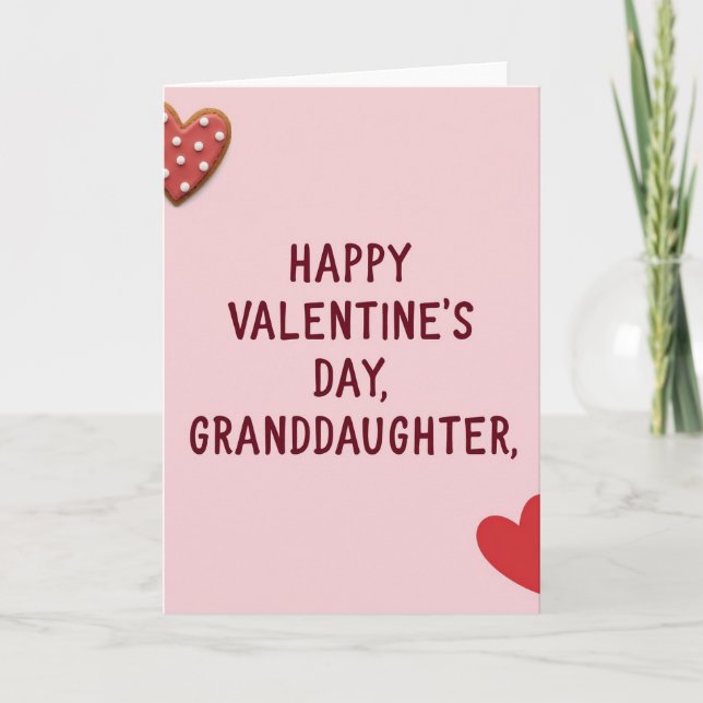 Granddaughter Valentines Day Card (Front)