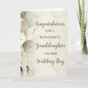 Granddaughter Wedding Day Congratulations Card