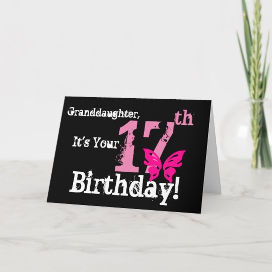 granddaughter 17th birthday card