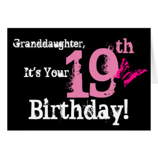 granddaughter 19th birthday card
