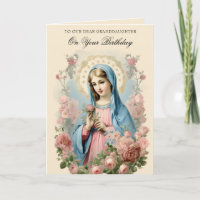 Granddaughters Birthday Religious Floral Scripture