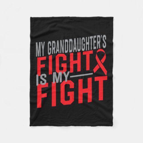 Granddaughters Fight Is My Fight Blood Cancer Awa Fleece Blanket