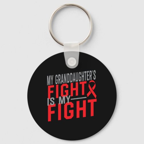 Granddaughters Fight Is My Fight Blood Cancer Awa Keychain