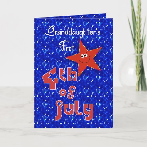 Granddaughters First 4th of July Card