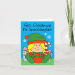 Granddaughter&#39;s First Christmas Elf Holiday Card