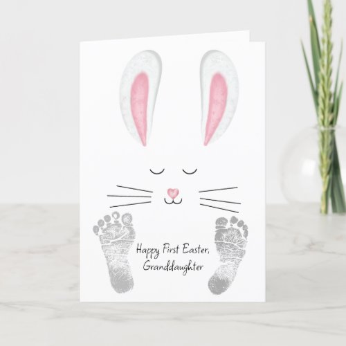 Granddaughters First Easter Bunny Holiday Card