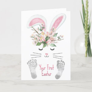 Granddaughter's First Easter Bunny Holiday Card