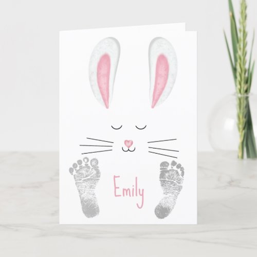 Granddaughters First Easter Bunny  Holiday Card