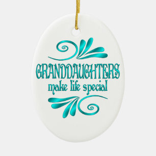 Granddaughters Make Life Special Ceramic Ornament