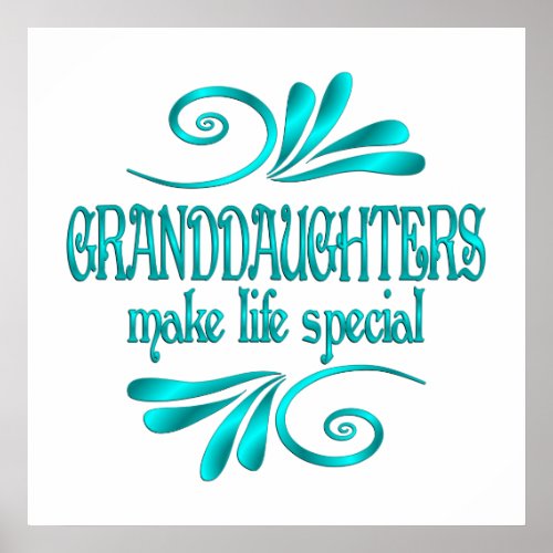 Granddaughters Make Life Special Poster