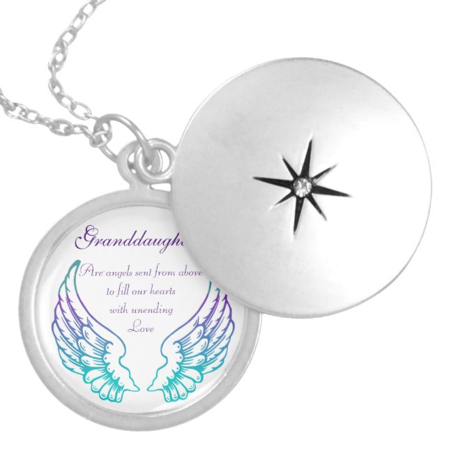 Granddaughters Silver Plated Round Locket (Front)