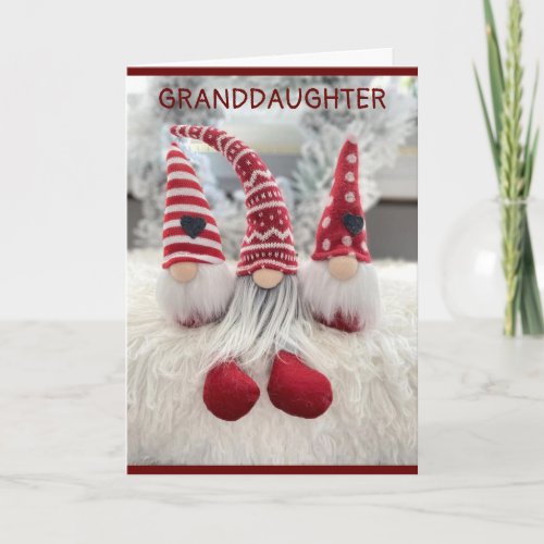 GRANDDAUGTER SENDING LOVE CHRISTMAS HOLIDAY CARD