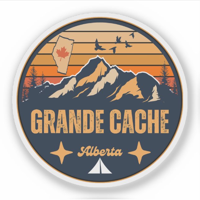 Grande Cache, Alberta Sticker (Front)