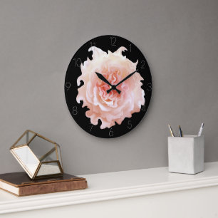 Grande Horloge Ronde Rose ébouriffée Large Clock