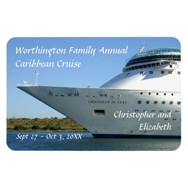 Grandeur Entering Channel Stateroom Door Marker Magnet (Horizontal)
