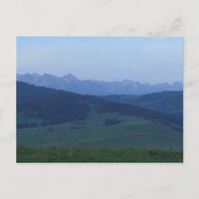 Grandeus sunrise Tatras view Postcard (Front)