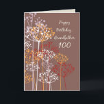Grandfather 100th Birthday Brown Wildflowers Card<br><div class="desc">Now that your beloved grandpa will become a centenarian soon then this is the perfect card to greet him and wish him more blessings from the Lord. Ready this card now to give him on his day of celebration.</div>