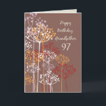 Grandfather 97th Birthday Brown Wildflowers Card<br><div class="desc">Once the celebration starts your should get your opportunity to hand this card to your dear grandfather to greet him a happy 97th birthday and wish him blessings. But before you can do that you must get a copy of this card first. Order now!</div>