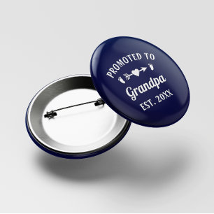 Grandfather Abuelo Gramps Papa Promoted To Grandpa Button