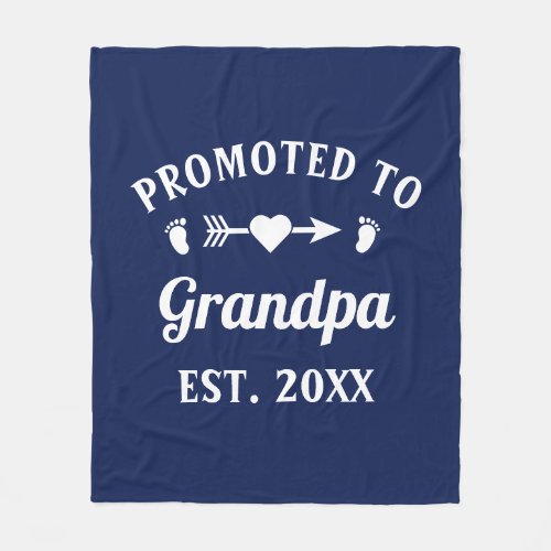 Grandfather Abuelo Gramps Papa Promoted To Grandpa Fleece Blanket