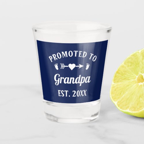 Grandfather Abuelo Gramps Papa Promoted To Grandpa Shot Glass