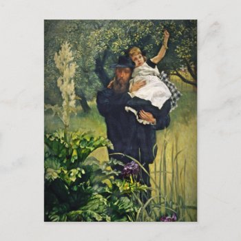 Grandfather And Granddaughter In The Meadow Postcard by dmorganajonz at Zazzle
