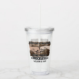 Grandfather   Being Papa Is Priceless   Father Acrylic Tumbler